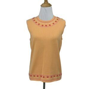 Vintage Sport Haley Peach Golf Tank Women's Size M Sleeveless High Neck Shirt